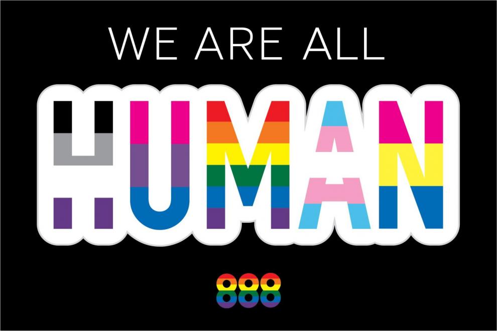  888 celebra el Mes del Orgullo bajo el lema “Todos somos humanos” (We are all humans)