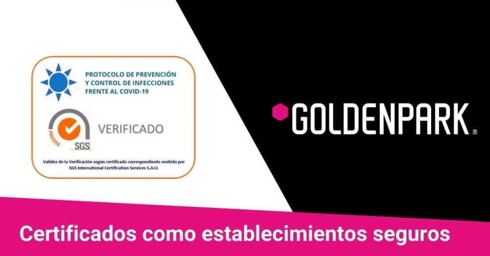 Los salones Goldenpark son certificados por SGS como establecimientos seguros frente al COVID-19