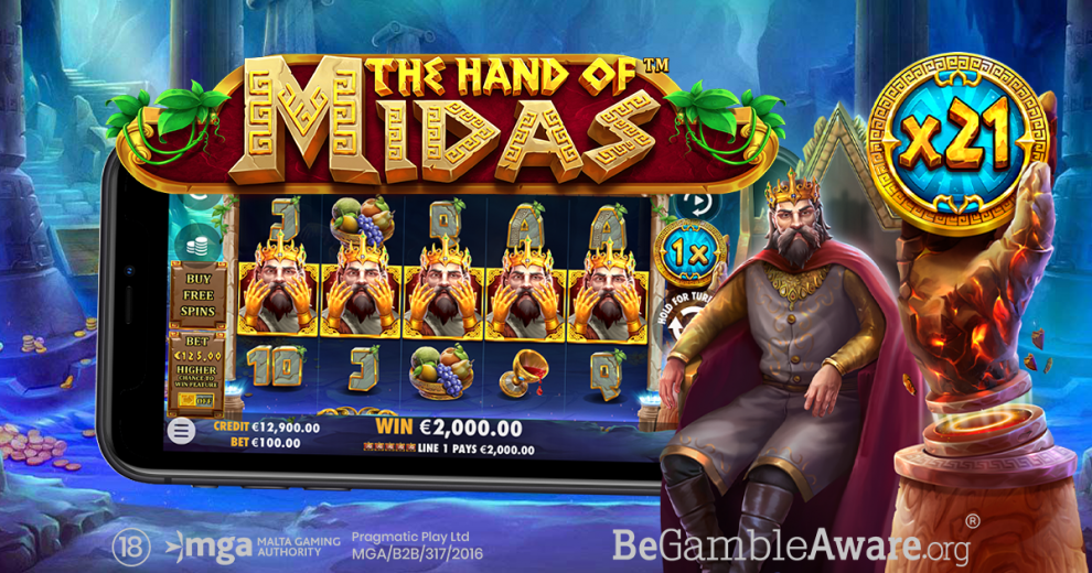  PRAGMATIC PLAY nos transporta a una antigua leyenda griega con su última slot The Hand of Midas