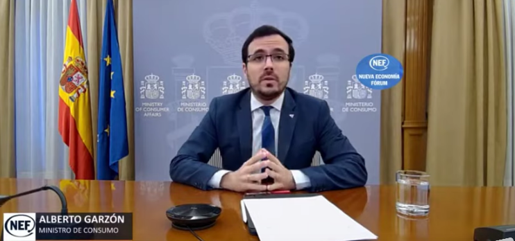  Alberto Garzón repasa su gestión en Nueva Economía Fórum (Vídeo)