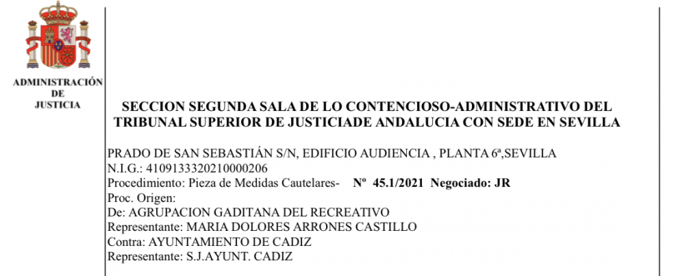El TSJA suspende la modificación del Plan de Urbanismo del Ayuntamiento de Cádiz que pretendía limitar la implantación de establecimientos de juego