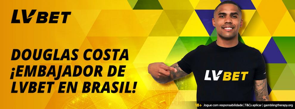 LV BET anuncia a Douglas Costa como embajador de la marca para Brasil