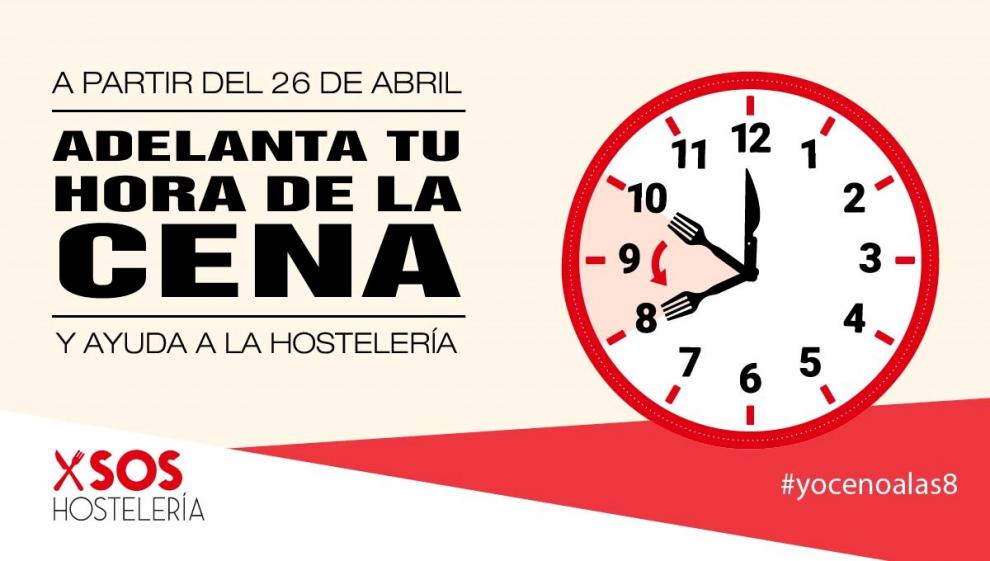 SOS Hostelería lanza la campaña 'Adelanta tu hora de la cena' para ayudar al sector