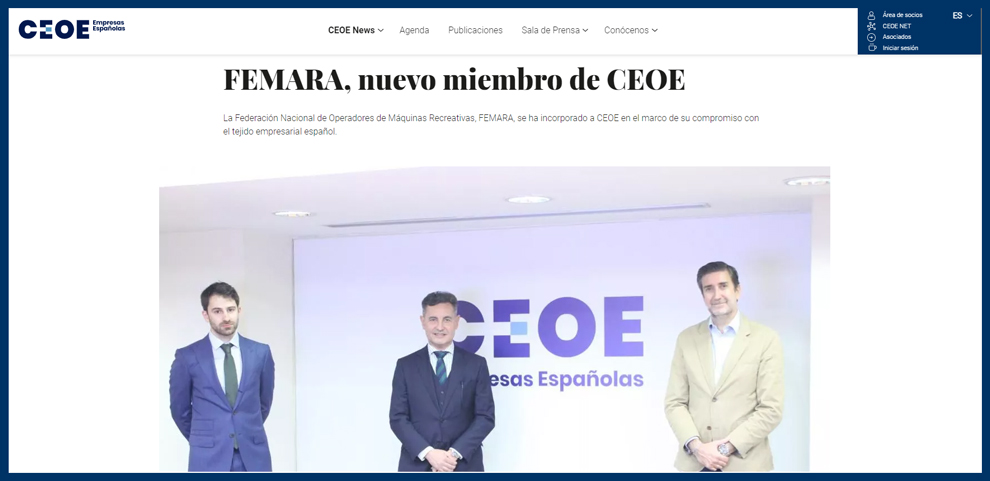 La CEOE oficializa la entrada de FEMARA
