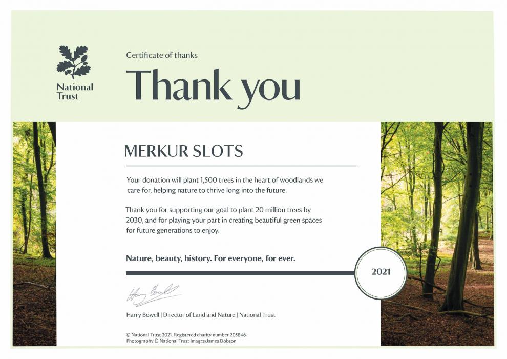  MERKUR apoya el Woodland Appeal del National Trust para la plantación de 1.500 árboles