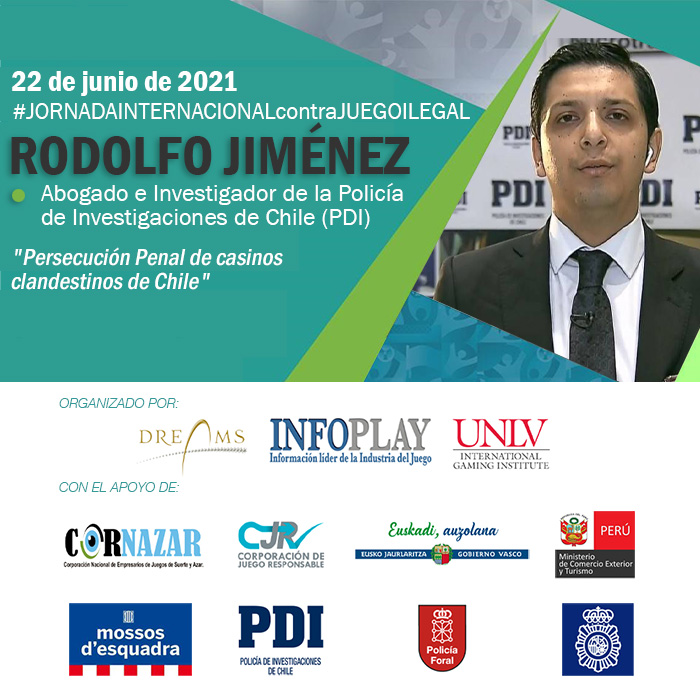  El investigador y abogado Rodolfo Jiménez de la Policía de Investigaciones de Chile participará en la I Jornada Internacional Contra el juego ilegal