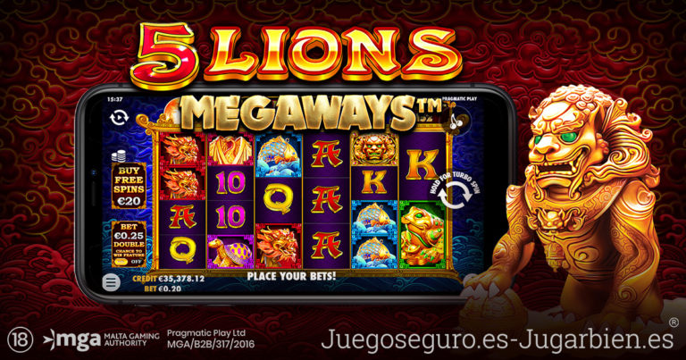 PRAGMATIC PLAY lanza la secuela de un éxito: 5 LIONS MEGAWAYS™