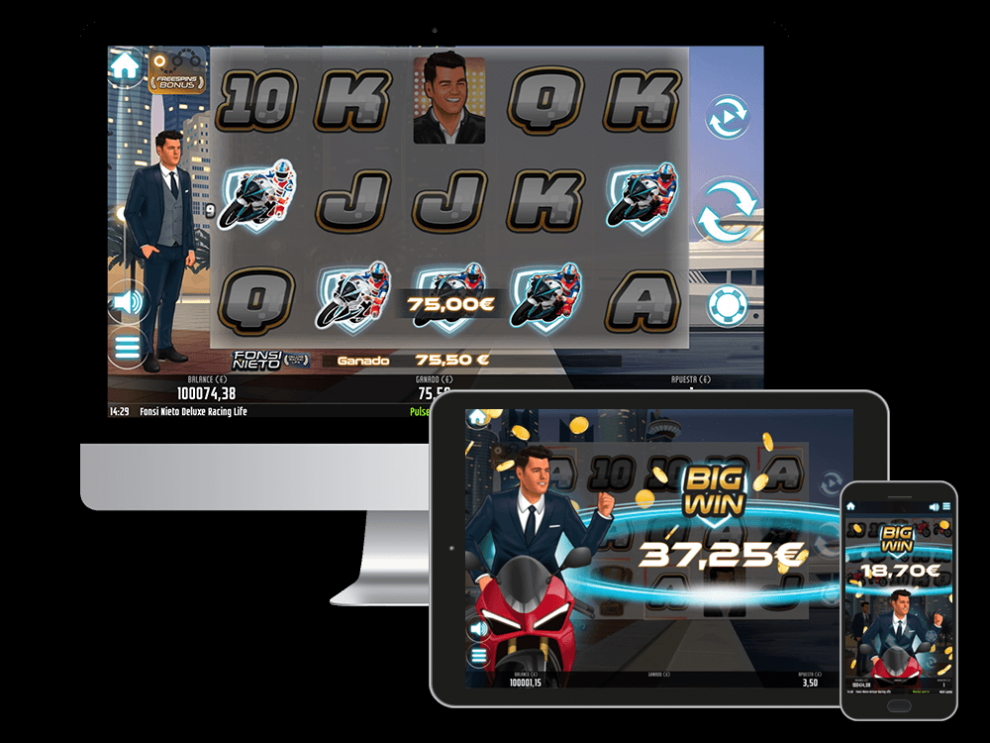 MGA GAMES estrena la slot de Fonsi Nieto Deluxe Racing Life con su imagen y voz real (VÍDEO)