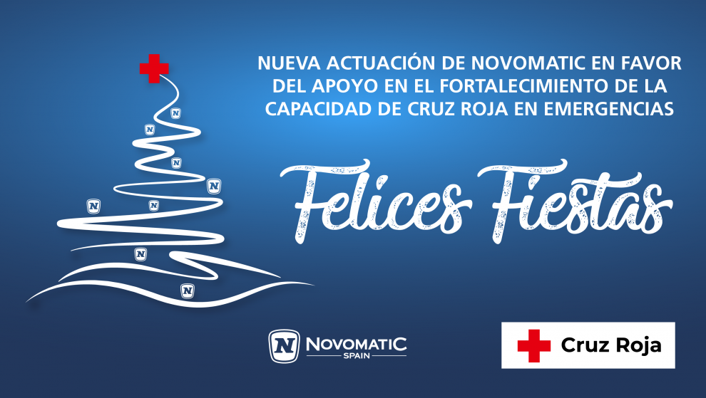 NOVOMATIC se vuelca con Cruz Roja antes de finalizar el año y nos desea a todos Feliz Navidad
