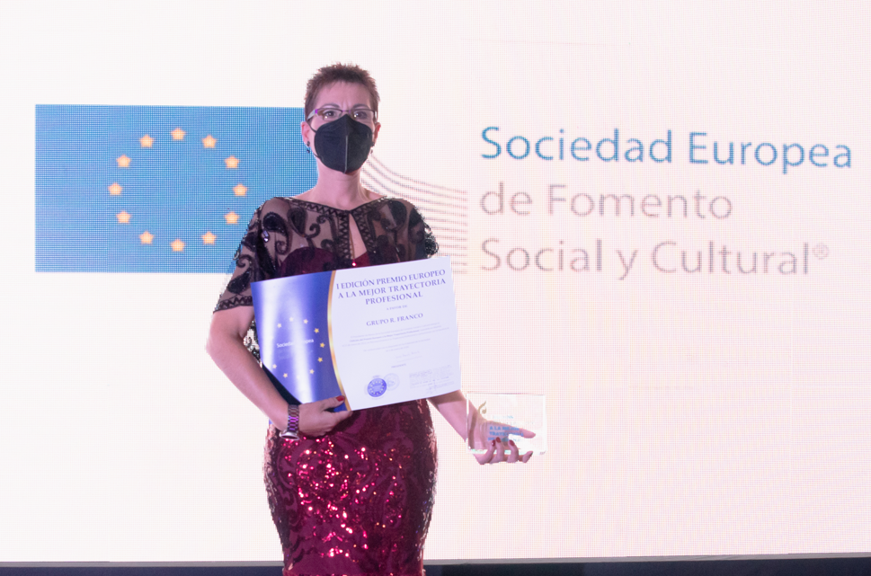 SONIA FERNÁNDEZ, PREMIO EUROPEO A LA MEJOR TRAYECTORIA PROFESIONAL POR LA SOCIEDAD EUROPEA DE FOMENTO SOCIAL Y CULTURAL
