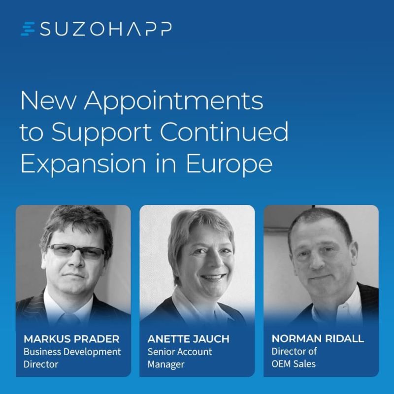 SUZOHAPP organiza su equipo comercial para afrontar la expansión en Europa