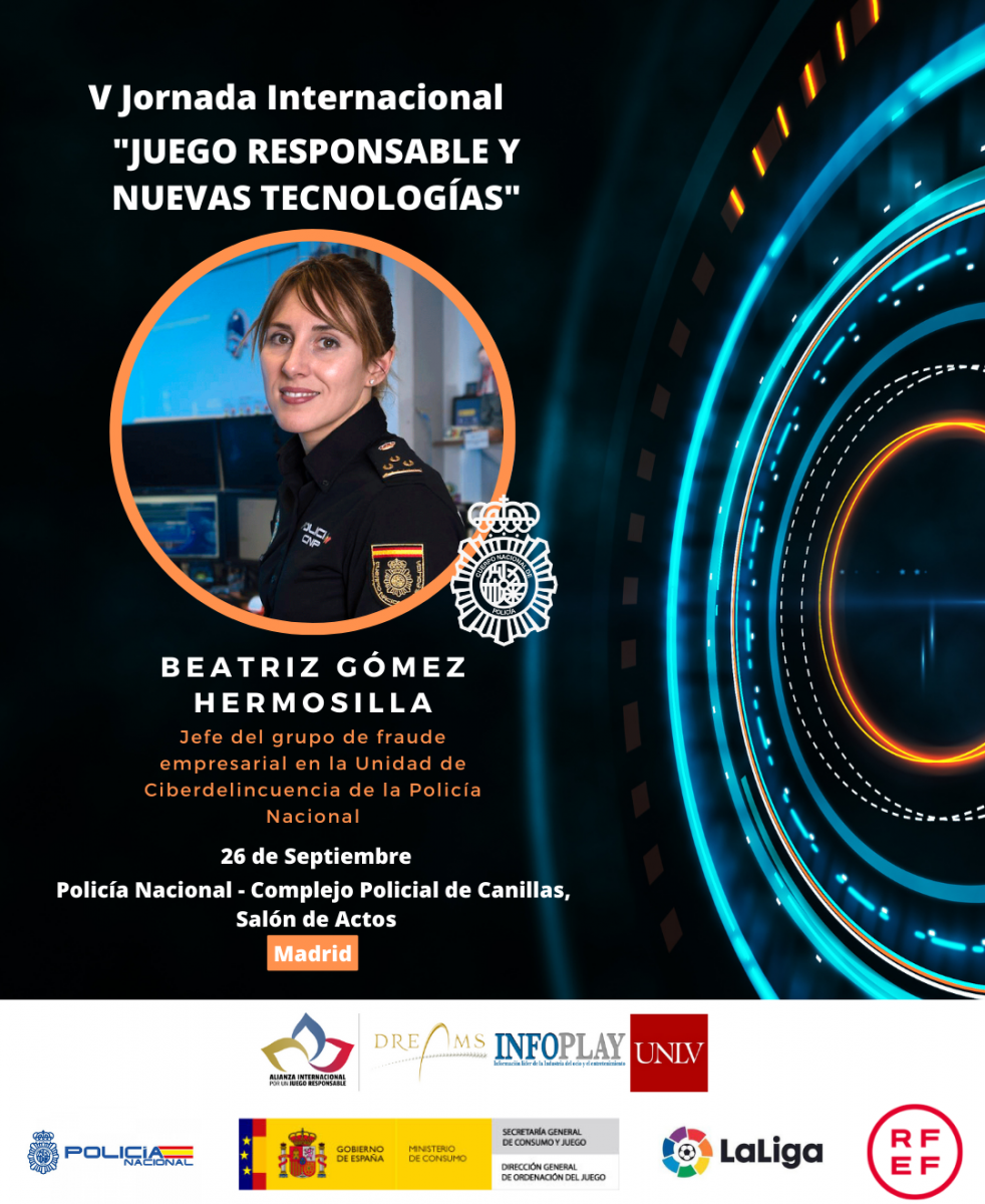 Las CRIPTOMONEDAS en el JUEGO, gran tema de ponencia y debate a cargo de la galardonada Beatriz Hermosilla, Inspectora Jefe en la Unidad de Ciberdelincuencia de la Policía Nacional