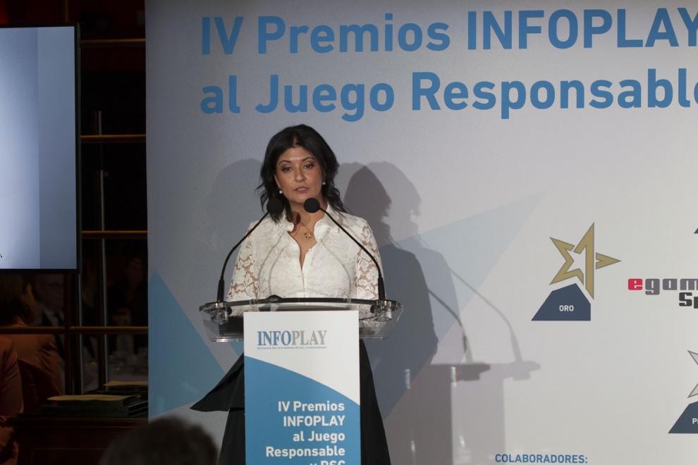 La premiada Mariela Huenchumilla, en el JURADO de la V EDICIÓN de los PREMIOS INFOPLAY al Juego Responsable y RSC
