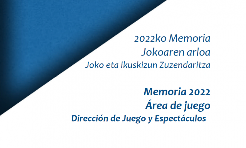 Memoria 2022 de Juego del País Vasco: datos por operadores, recaudación fiscal y número de inspecciones 