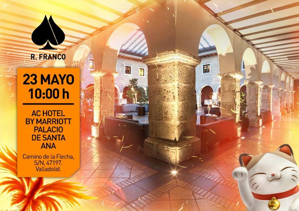 Mañana martes, IMPORTANTE cita con R FRANCO en Valladolid en el maravilloso Hotel Palacio Santa Ana