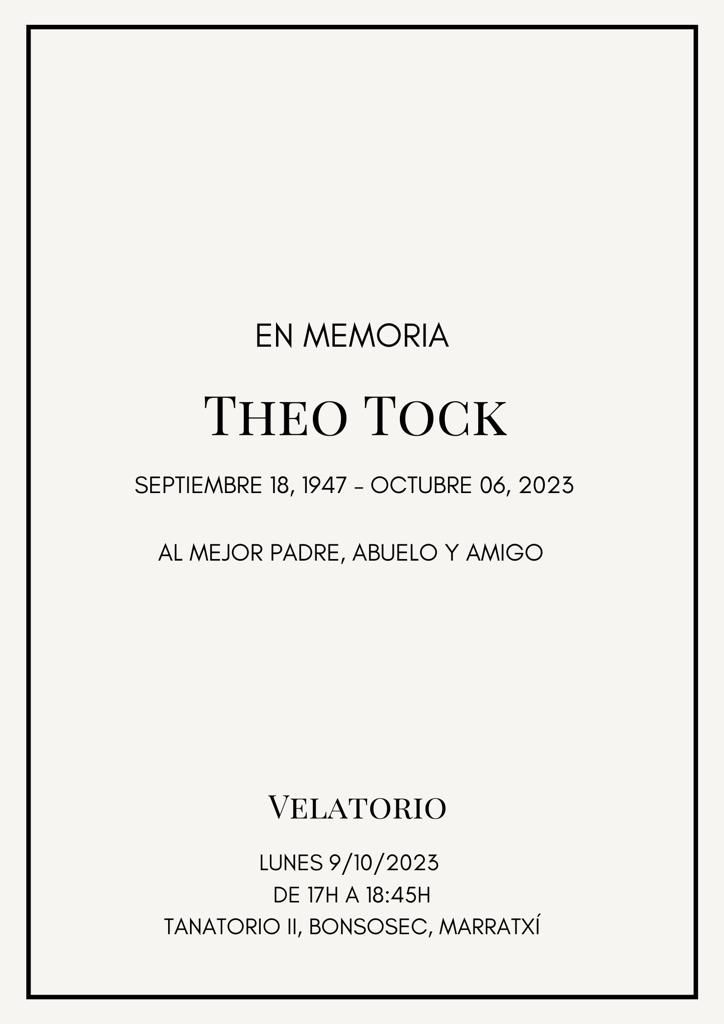 Fallecimiento de Theo Tock: Una pérdida significativa para la Industria del Recreativo en España
