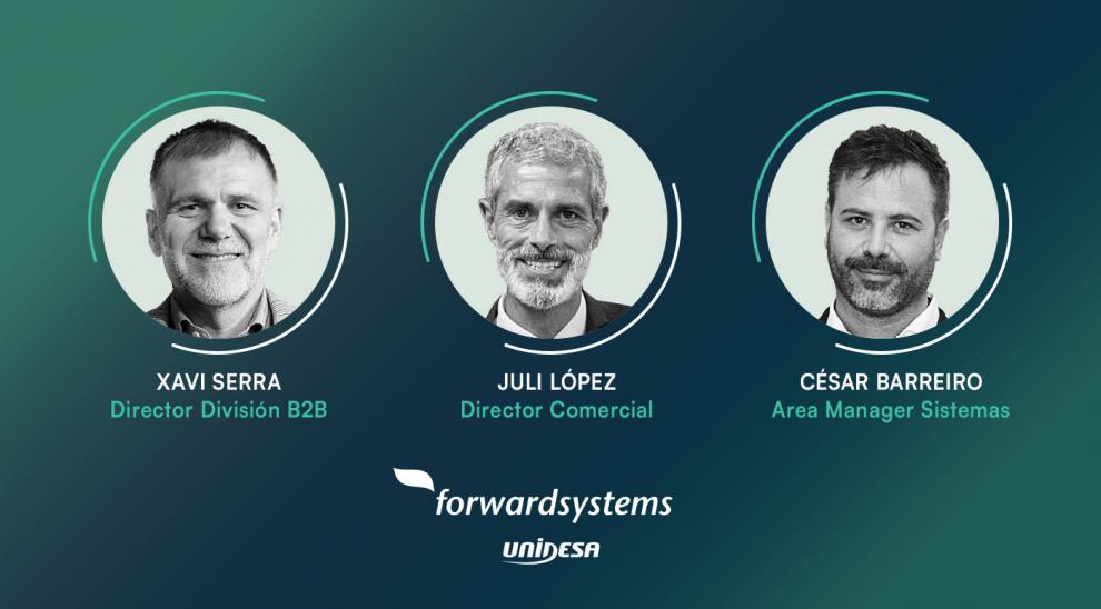 Nueva dirección comercial: Xavi Serra y Juli López lideran la gestión comercial de FORWARD SYSTEMS junto con César Barreiro