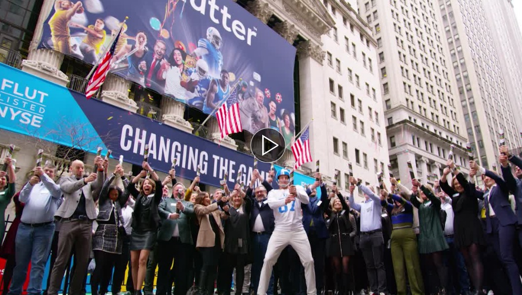 VÍDEO: Así ha sido el debut de FLUTTER en la Bolsa de Nueva York (NYSE)