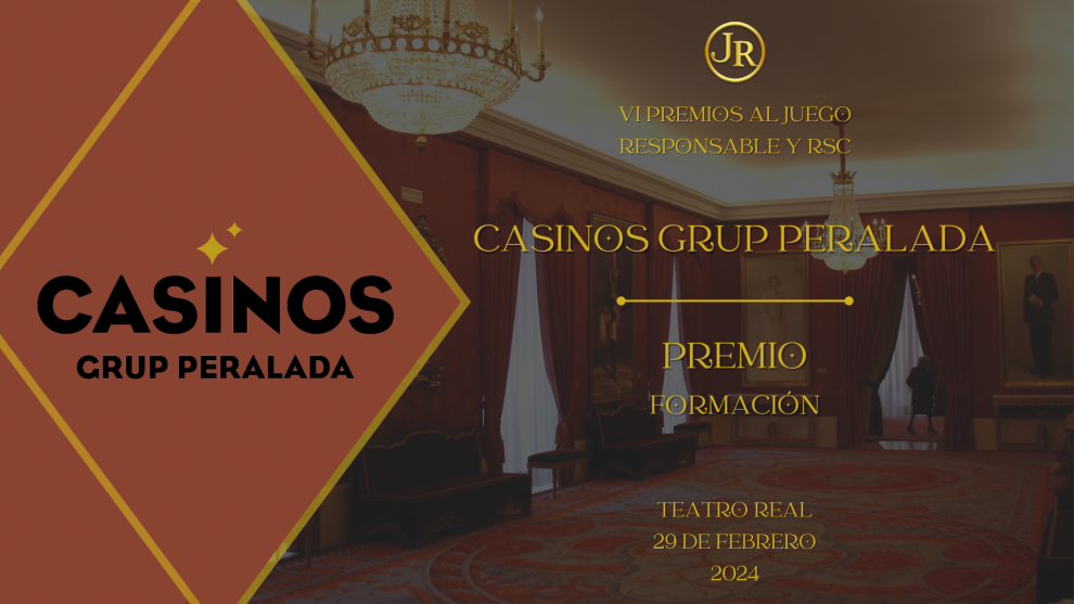 Casinos Grup Peralada recibe el Premio por Mejor Formación en Juego Responsable en la VI Gala de los Premios al Juego Responsable en el Teatro Real de Madrid