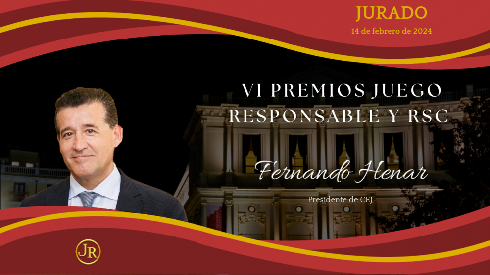 Fernando Henar, cierra el selecto Jurado de los VI Premios al Juego Responsable y RSC en el Teatro Real