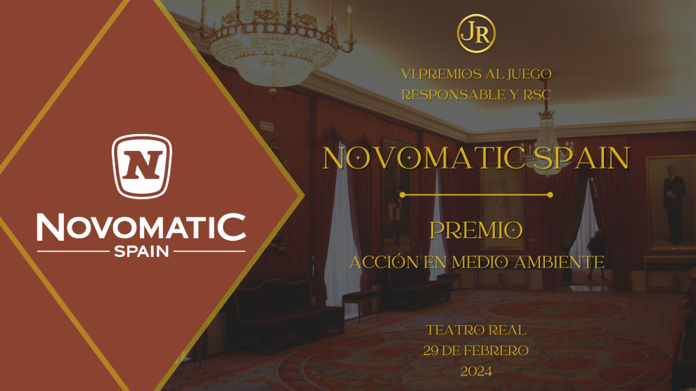 Novomatic Spain recibe el Premio Sostenibilidad en la VI Gala de los Premios al Juego Responsable en el Teatro Real de Madrid