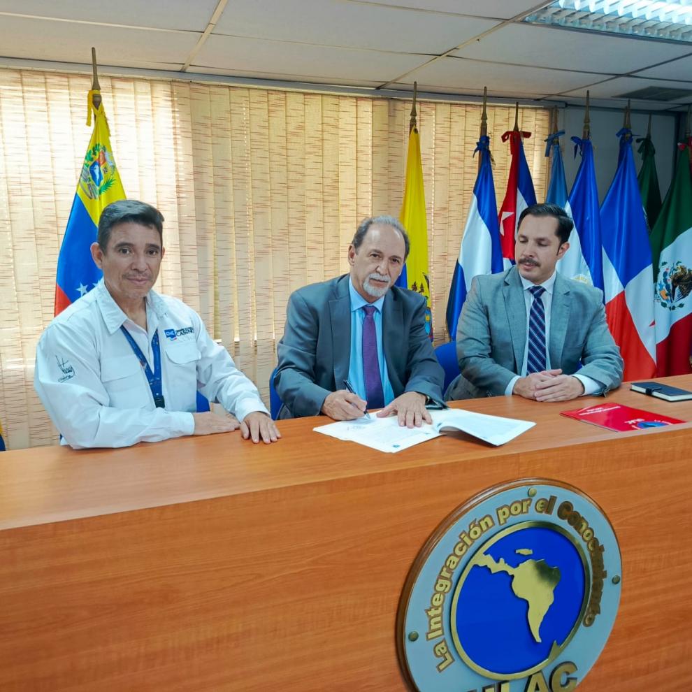 VENEZUELA:
Firma del convenio marco de cooperación entre la Universidad Latinoamericana y del Caribe y la Comisión Nacional de Casinos