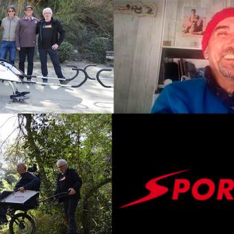 Fundación Sportium, en la donación de una silla adaptada al senderista con movilidad reducida Albert Cogul