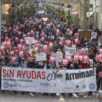 PROTESTAS DE LA HOSTELERÍA 12 DE NOVIEMBRE