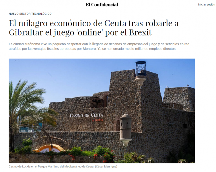  El Confidencial dedica un especial al rol protagónico del juego online en el milagro económico de Ceuta