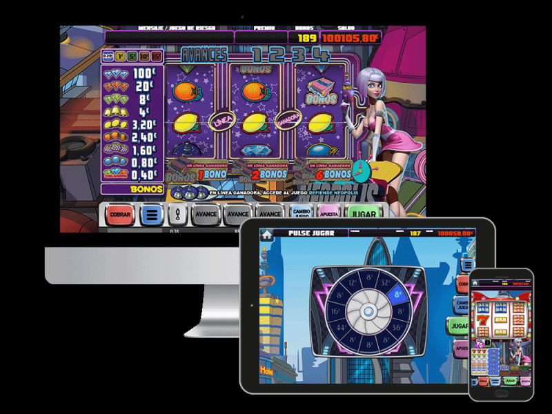 MGA Games estrena la versión online de RF Neópolis, la slot más futurista del juego presencial