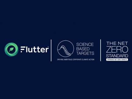 Flutter commits to achieving net-zero emissions by 2035, with targets approved by the Science Based Targets initiative