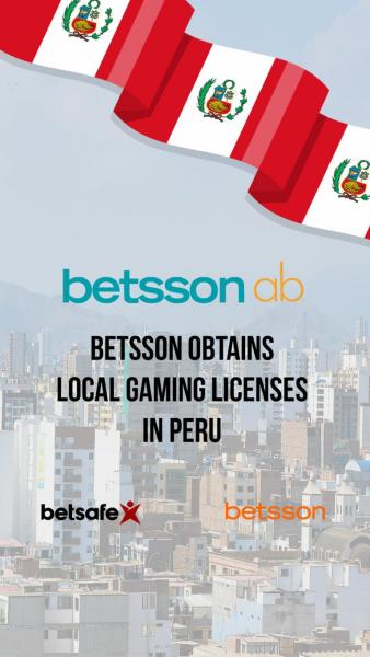 Betsson obtiene Licencias locales en Perú y operará con tres marcas comerciales