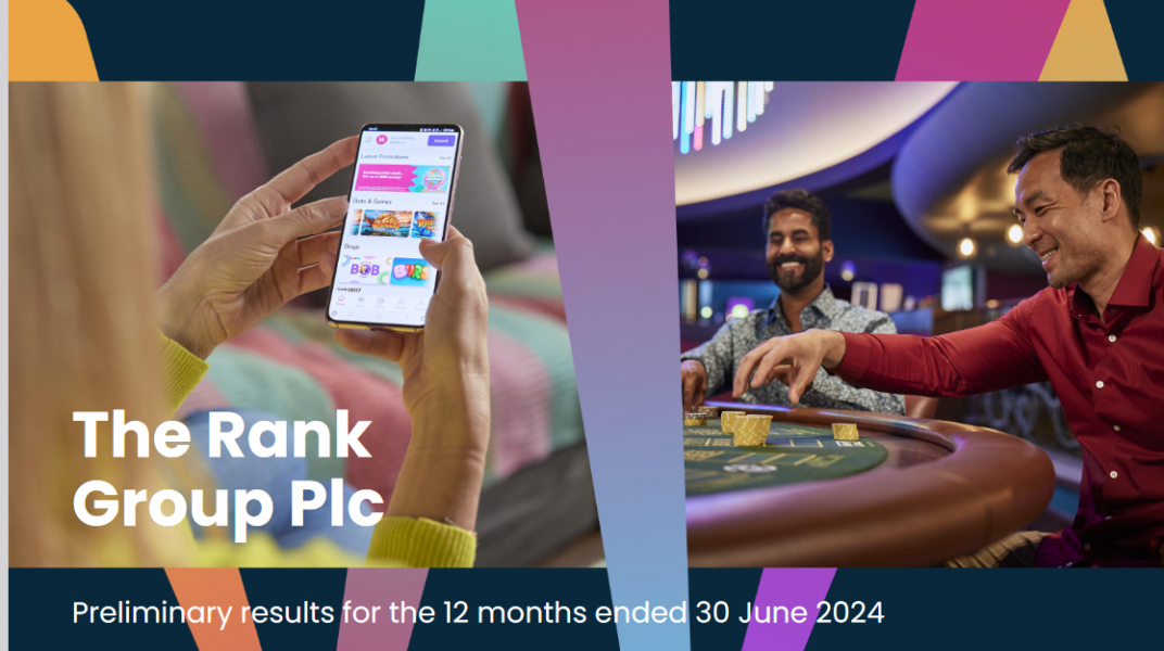 Rank Group Plc Announces Preliminary Results with Sustained Growth and Dividend Resumption