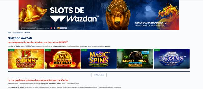 Las slots de Wazdan aterrizan en JOKERBET