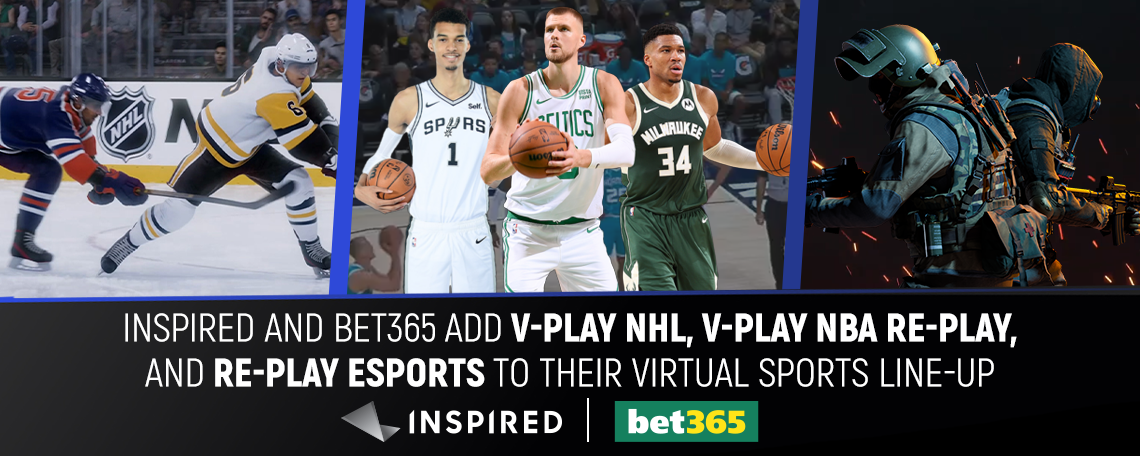 Inspired and bet365 launch next-gen Virtual Sports: V-Play NHL, NBA Re-Play, and Re-Play eSports