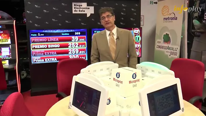 VÍDEO EXCLUSIVO Félix Sánchez presenta el Bingo Electrónico de Sala mostrado en Torremolinos