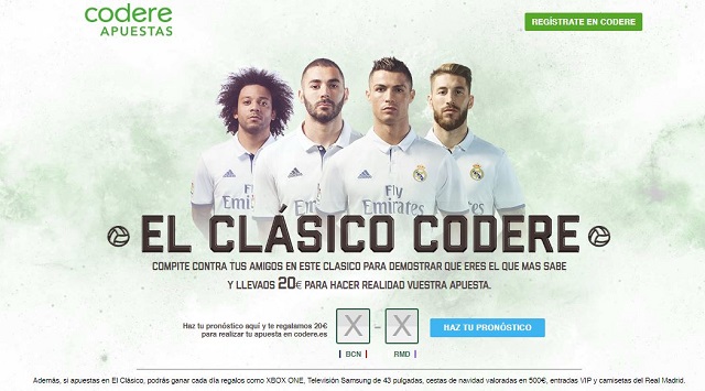 Así se potencia Codere Apuestas gracias al Madrid-Barça