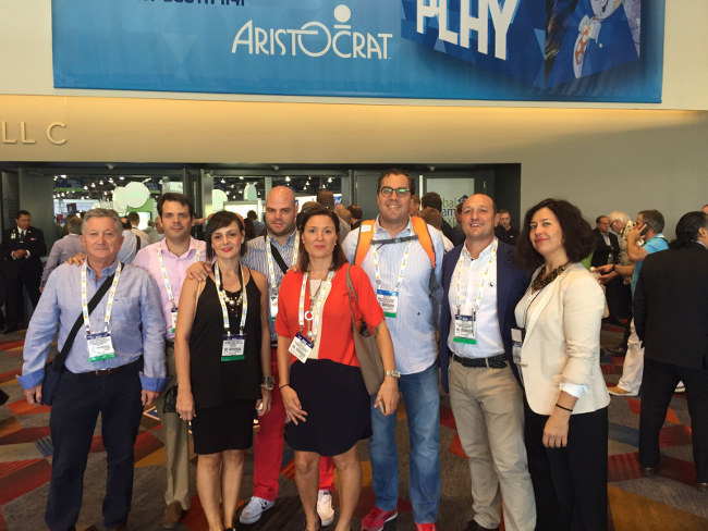 Representantes de empresas andaluzas en el Global Gaming Expo de Las Vegas 2016
