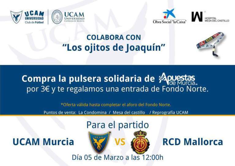 Apuestas de Murcia impulsa la acción solidaria “‘Ayuda para los ojitos de Joaquín”