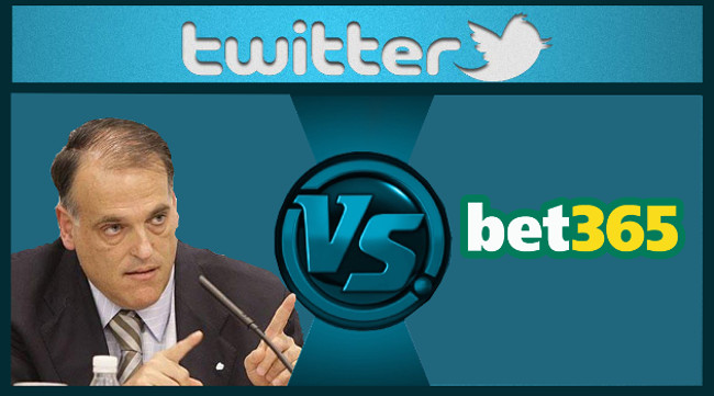 SEGUIMIENTO EN EXCLUSIVA PARA NUESTROS LECTORES: Javier Tebas "la lía" en Twitter con bet365