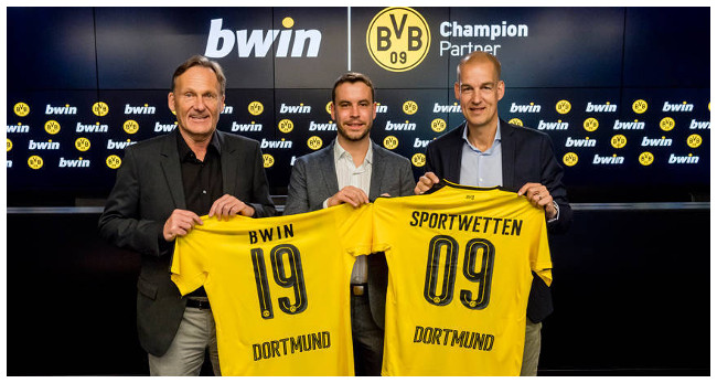 Bwin vuelve al patrocinio en la Bundesliga como sponsor del 
Borussia de Dortmund hasta 2021 