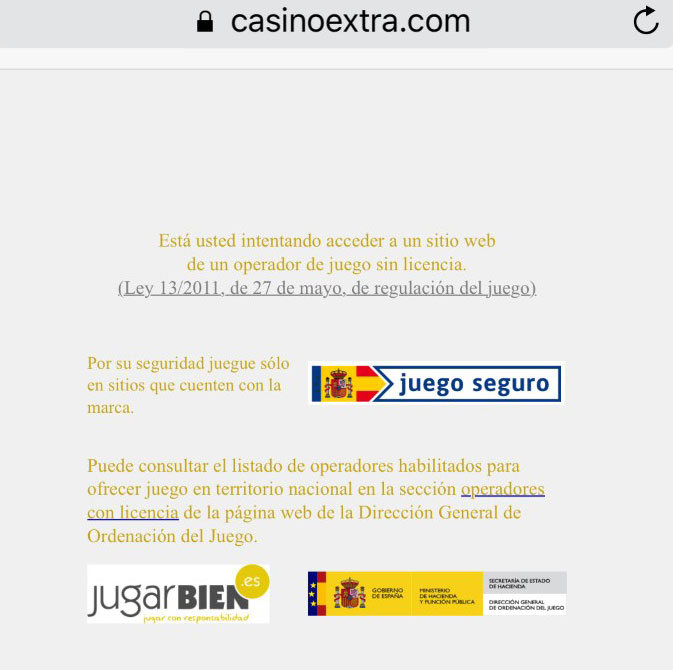 CARTEL DE AVISO DE LA DGOJ