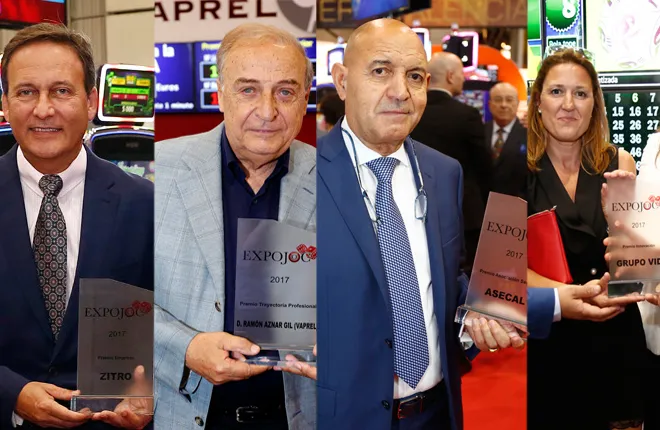 Zitro, Ramón Aznar, ASECAL y Grupo Vid, premios EXPOJOC 2017