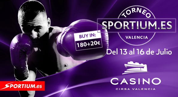 El casino Cirsa Valencia celebra el mensual de Sportium buy in 200€ y add free de 30€