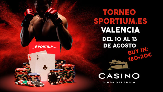 El Torneo Sportium.es vuelve al Casino Cirsa Valencia