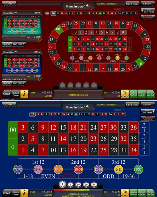 Ruleta en pantalla