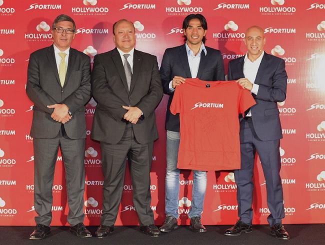Alberto Eljarrat con Fabián Vargas, embajador de la marca en Colombia el pasado 2 de agosto.