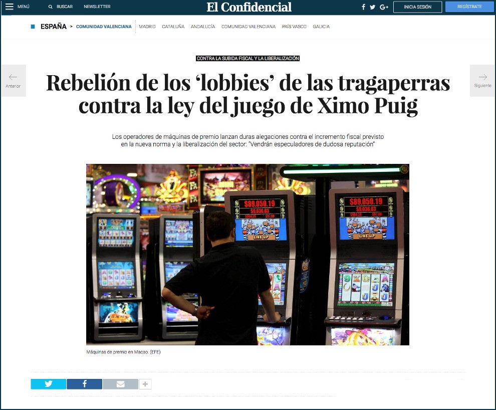 El diario El Confidencial convierte en “un acto de REBELIÓN” las normales alegaciones del sector a la nueva Ley de la Comunidad Valenciana