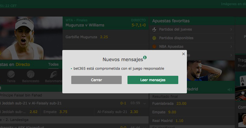 Bet365.es pone al día a sus clientes sobre sus políticas de Juego Responsable