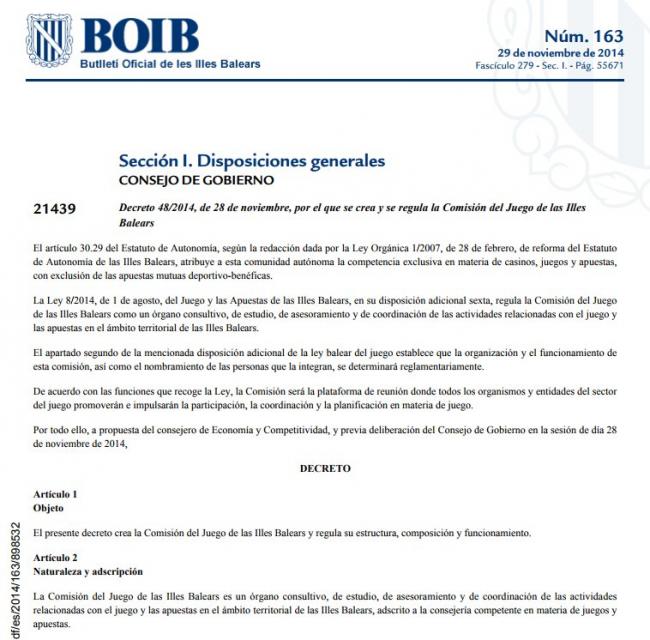 Después de Sportium y Codere faltan TRES para operar Apuestas en Baleares